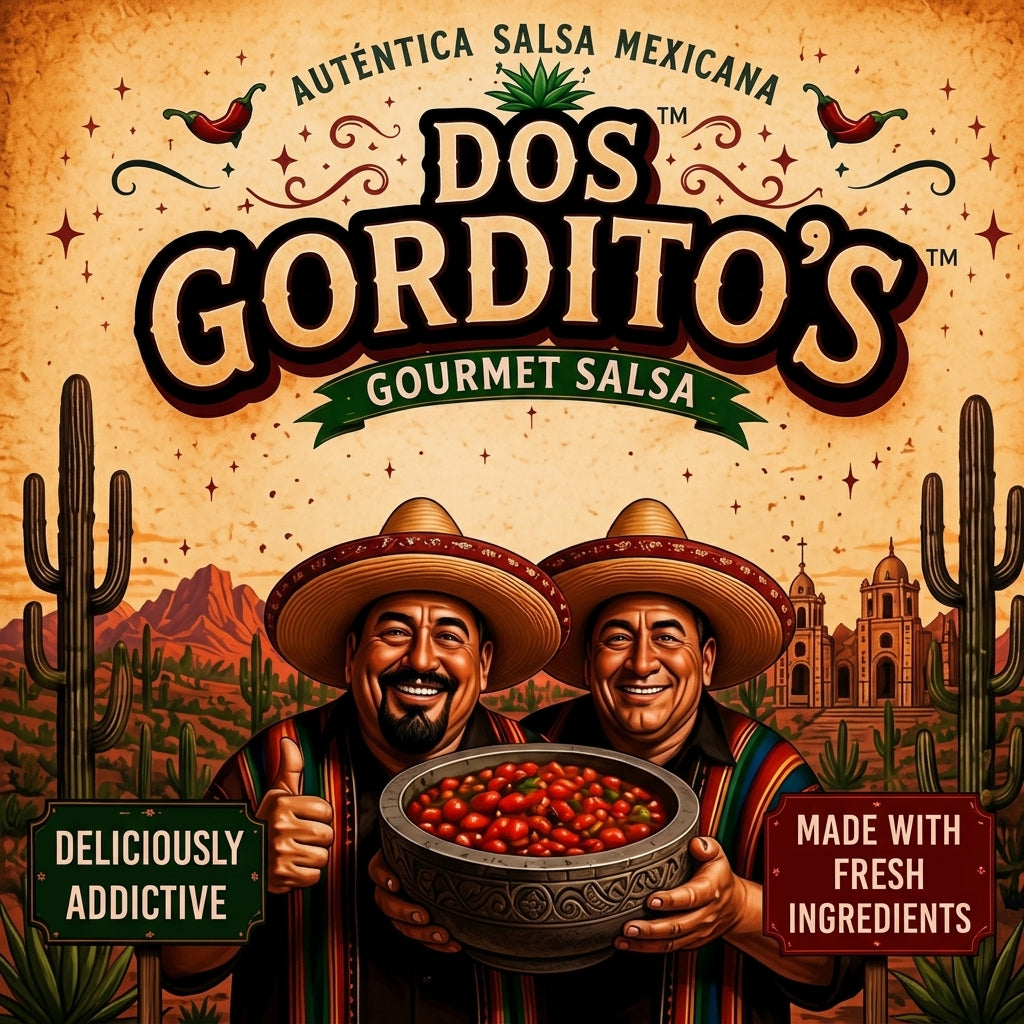 Dos Gordito's Gourmet Hot Salsa – 16 oz | Authentic Mexican Salsa